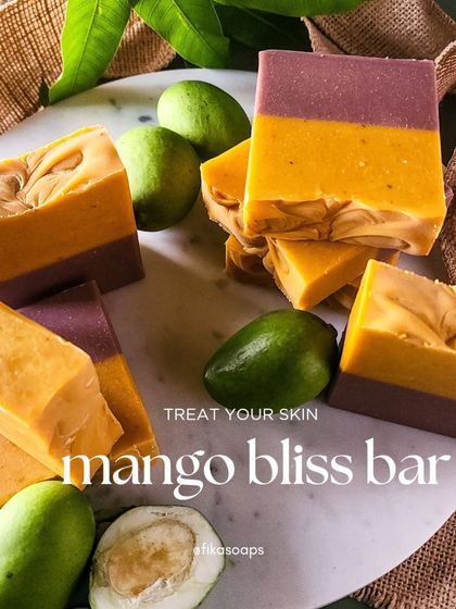 Mango, mango, mango! Not to eat, but to nourish your skin. This Mango Bliss Soapbar is pure indulgence, with a blend of Mango Butter, Coconut Oil, and a sweet Mango Essential Oil.