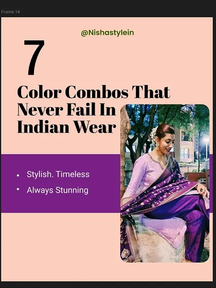 Tired of guessing which colors to wear for festive occasions? You don't have to stick to the same old combinations. I share my fail-proof color formulas that make you look stylish and timeless in any Indian wear outfit.