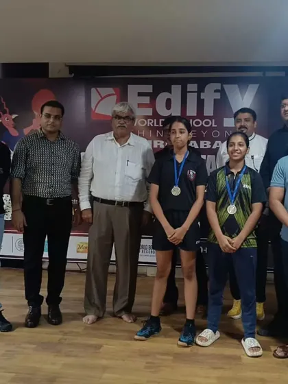 Our players Ayushi and Samriddhi with their silver medals after a hard-fought U-19 girls' team event at the CBSE Cluster.