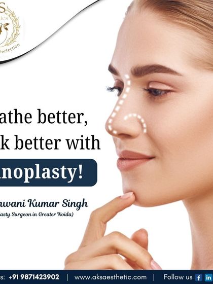 With rhinoplasty, you can breathe better and look better. The procedure can correct internal structural issues that impede breathing while also refining the external appearance of the nose.