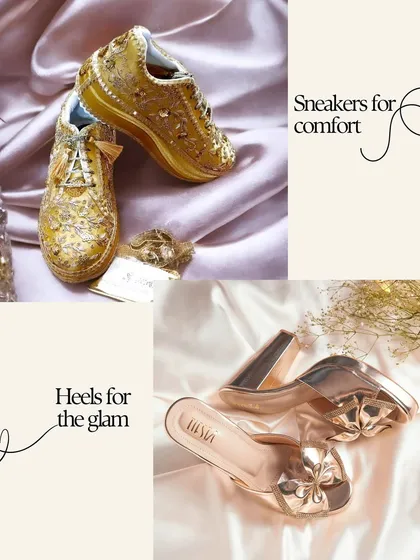 Sneakers for comfort or Heels for the glam? More and more brides are opting for comfort, but a beautiful pair of heels will always have its place.