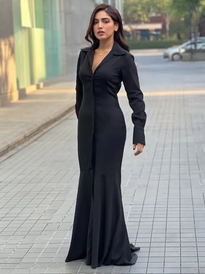 For a BMW India event, I styled Bhumi Pednekar in this powerful and chic black gown from Qua Clothing. The goal was to create a look that reflected the brand's blend of modern luxury and classic elegance.