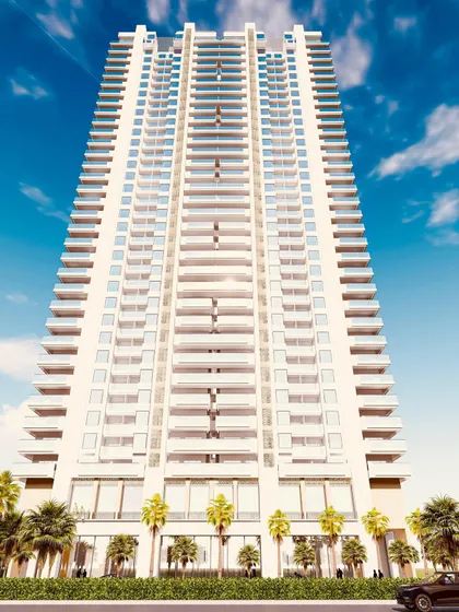 A 3D visualization of an upcoming 35-floor luxury residential tower in Noida. This project is designed to be a modern landmark, offering premium 3-bedroom apartments and an exclusive residents' club, demonstrating our capability in large-scale housing.