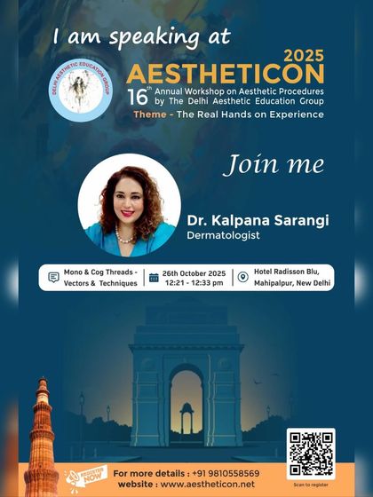 I was delighted to be a speaker at Aestheticon 2025 in New Delhi. This poster announces my session on Mono & Cog Threads, where I shared my techniques for effective, minimally invasive lifting.