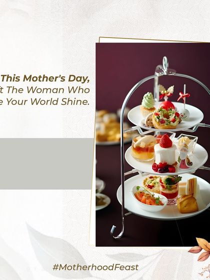 This Mother's Day, gift the woman who made your world shine with a catered high tea, featuring an exquisite selection of sweet and savory bites.