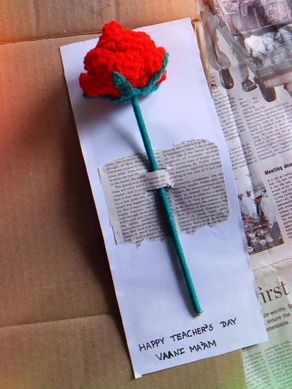 Each card is unique. This one was for Vaani Ma'am, a special thank you from a grateful student.