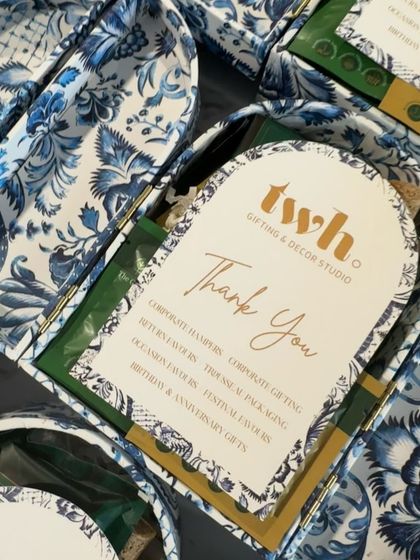 A detailed look at the custom "Thank You" card we designed for these hampers. I believe in personalizing every element, right down to the stationery.