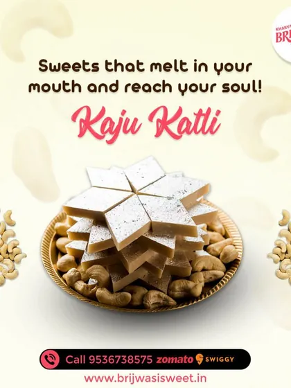 My Kaju Katli is a timeless classic, made with the finest cashews to create a sweet that melts in your mouth. It's the perfect expression of tradition and taste.