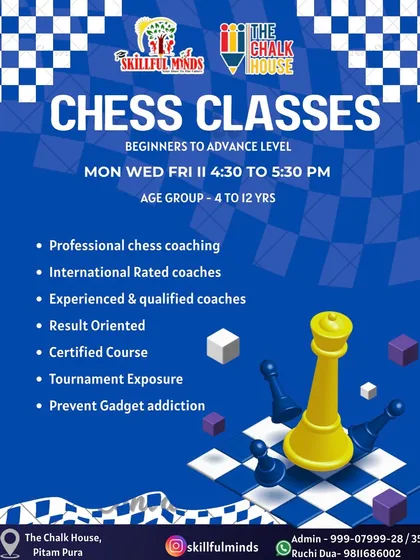 Our chess classes, for beginners to advanced players, are coached by experienced, internationally rated professionals. We focus on strategy, tournament exposure, and building concentration.