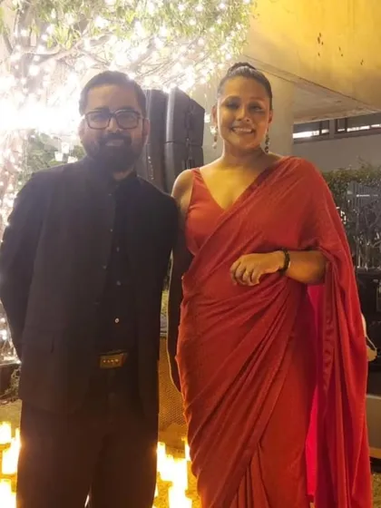 A moment of gratitude. It was an honor to drape the incredibly talented singer Vasundhara Vee for Sabyasachi's 25th-anniversary celebration.