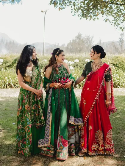 More moments from our colorful Haldi and Mehendi events, capturing the joy, laughter, and beautiful details.