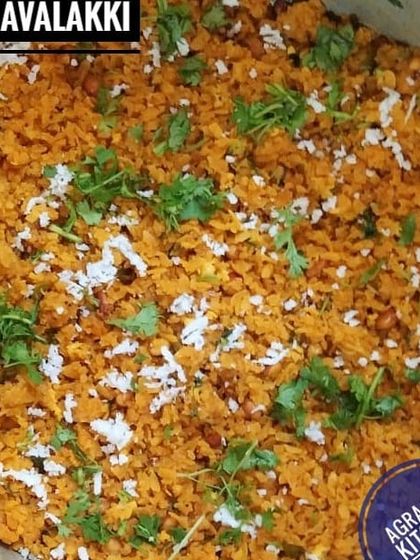 Today's tasty, homemade breakfast of Gojjavalakki, also known as Huli Avalakki, is ready for delivery. It's a vegan-friendly dish packed with traditional flavors.