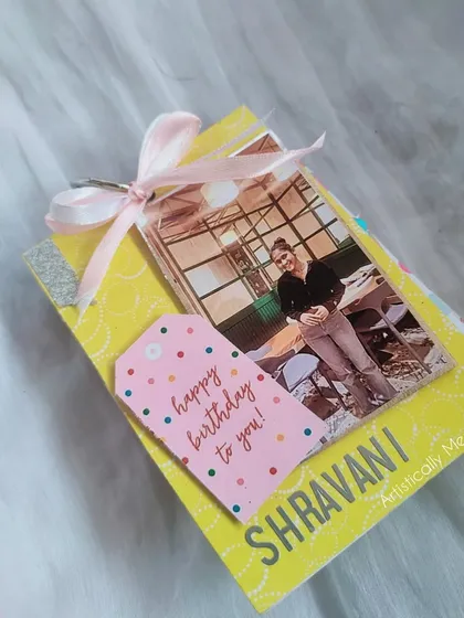 A personalized mini ring flip book, a great small gift to celebrate a friendship.