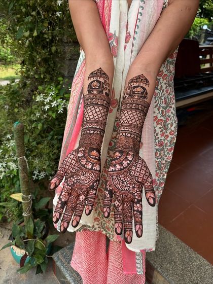 A front view of the same design, with symmetrical patterns and a focus on traditional architectural motifs.