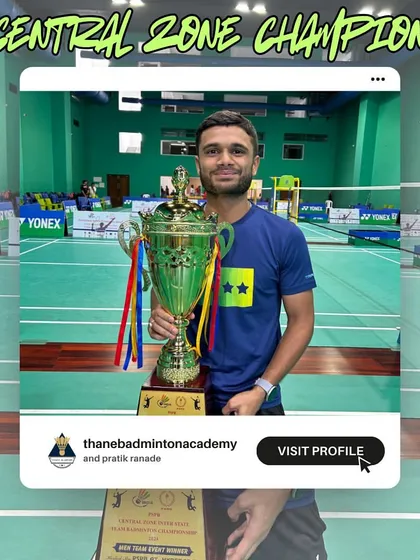 Pratik Ranade with his Central Zone Team Event gold medal, won while representing Railways.