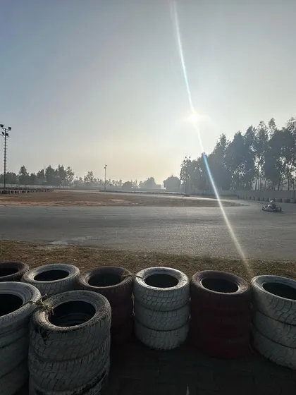 The track at sunset after a day of testing.