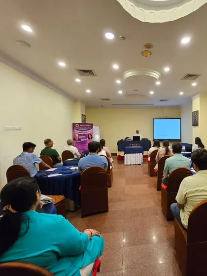 Another angle of the Third Eye Awakening workshop, showing the focused attention of the participants.