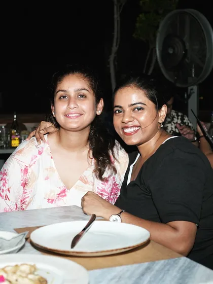 Smiles and good times during one of our evening music sessions. It's all about creating a space where guests can relax and enjoy the 'mehfil'.