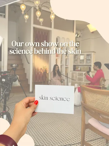 Behind the scenes of my own show, "Skin Science." The purpose is to bring experts to you and contribute to your understanding of beauty and the science beneath it.