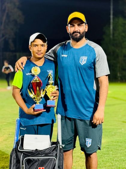 Another one of our players with his well-deserved trophies.
