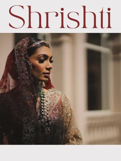 The stunning bride, Shrishti, looking radiant on her wedding day. I work behind the scenes to ensure everything is perfect, so the bride and groom can simply shine.