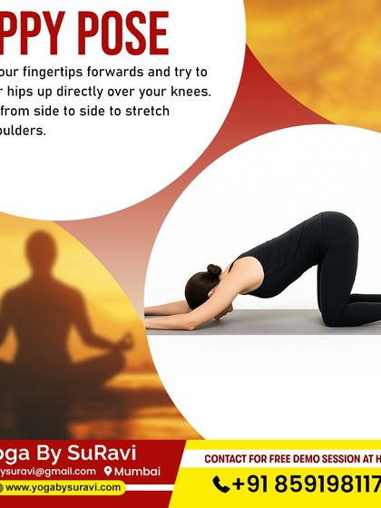 Puppy Pose is a wonderful stretch for the shoulders and upper back, helping to relieve tightness and improve flexibility.