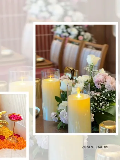 Another view of the elegant table decor, showing how simple elements like candles and flowers can transform a dining experience.