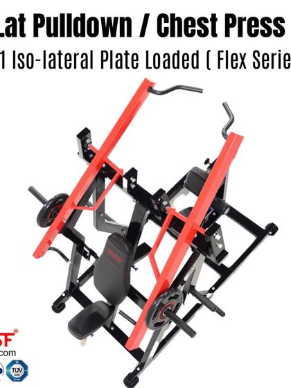 The 2-in-1 machine from a different angle, highlighting its robust frame and the smooth path of motion for the arms.