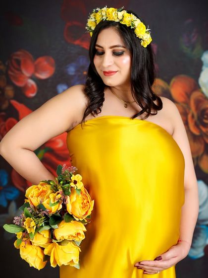 This series showcases my artistic fabric draping service, using a brilliant yellow fabric to create stunning, wing-like effects and elegant silhouettes.