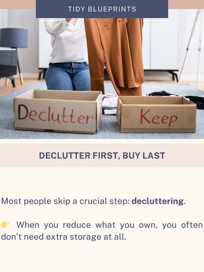 The first and most crucial step in sustainable organizing is to declutter first and buy last. When you reduce what you own, you often find you don't need any extra storage containers at all.