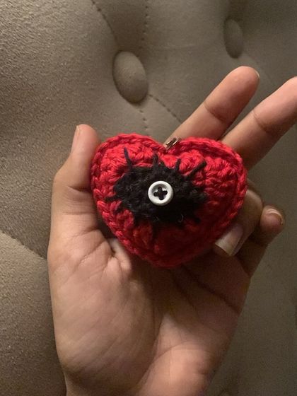 A lil' custom heart charm I made a while ago. This one has a unique evil eye design, showing how we can personalize even the smallest items.