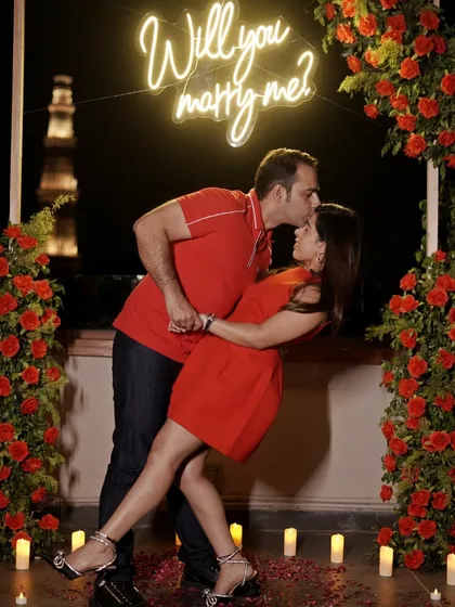 A dance to celebrate a lifetime of togetherness. My terrace provides the perfect romantic stage for couples to celebrate their engagement after a heartfelt proposal.