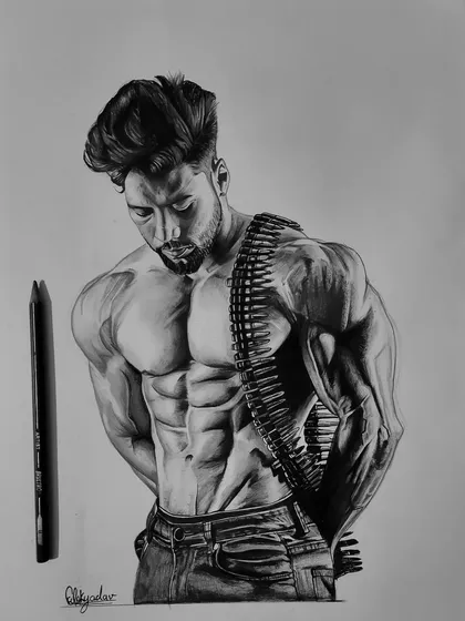 Another commissioned graphite sketch of a bodybuilder. My focus here was on capturing the muscle definition and the powerful physique.