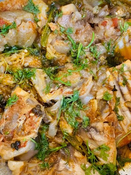 Look at the fat on this delicious piece of fish. It was so tasty.