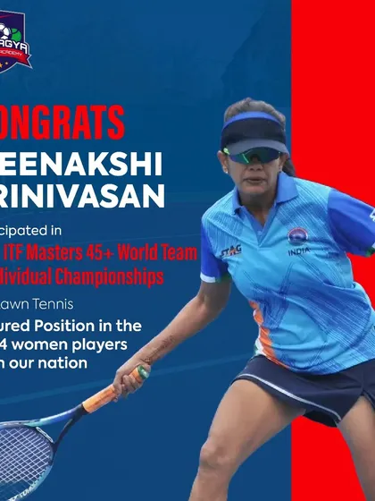 This is what dedication looks like. We are proud to see our member, Meenakshi Srinivasan, competing in her India jersey at the 2024 ITF Masters World Team Championships. This level of performance is what our lawn tennis program strives for.