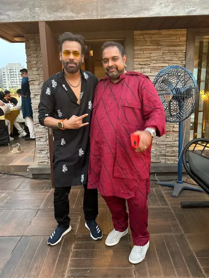 At Shankar sir's Diwali party with my DJ partner. These events are always a highlight of the festive season.