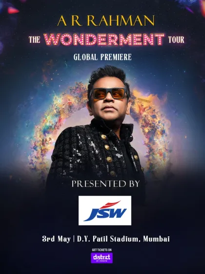 A sponsor announcement poster for JSW Group, the presenting partner. We create custom visuals to highlight and thank our key partners, integrating their branding into the event's aesthetic.