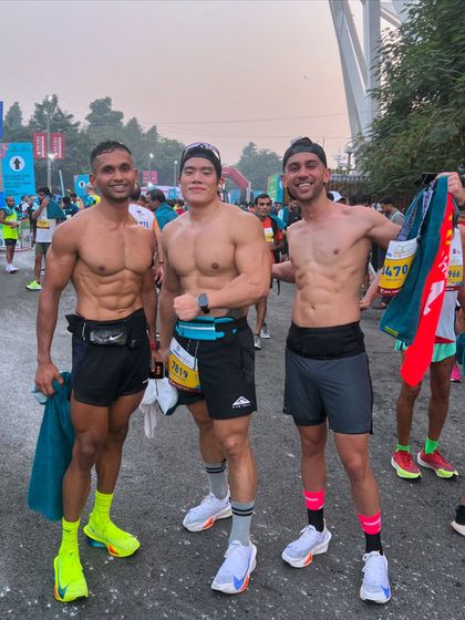 The best part of the run is having your crew by your side. Here we are, post-race, celebrating the journey and already looking forward to the next challenge.