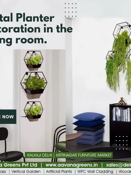 Another look at our hexagon metal wall planters. They can be arranged in various configurations to create a beautiful and contemporary display of greenery.