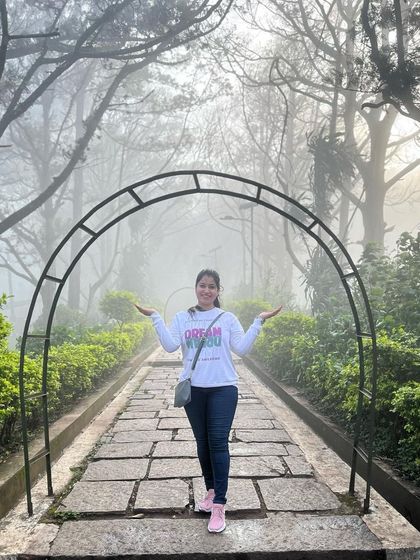 In the misty morning at Nandi Hills, Bengaluru. Nature is my biggest inspiration, and its beauty and peace often find their way into my dance routines.