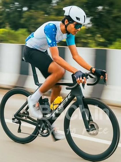 A young U-18 rider on a Trek Madone, showing that the next generation is equipped with both talent and top-tier equipment.