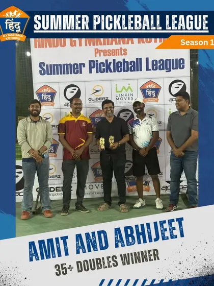 Congratulations to Amit and Abhijeet, our 35+ Doubles Winners. Our pickleball leagues foster a strong sense of community and friendly competition.