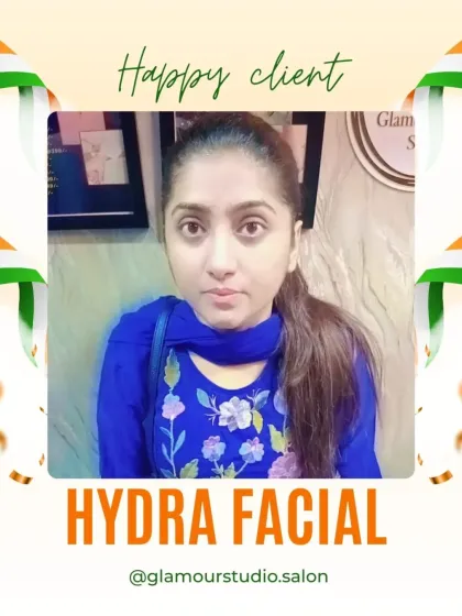 This client is glowing with satisfaction after her Hydra Facial. Her beautiful skin is a reflection of our dedicated service.