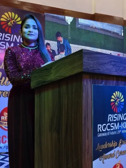 A view from the podium at the RGCSM Leadership Excellence Award Ceremony. It's my job to ensure the event's narrative is compelling and that each award presentation feels like a significant milestone.