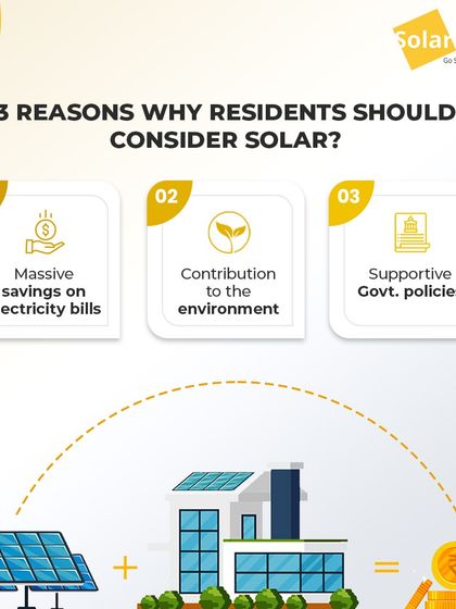 There are three key reasons residents should consider solar: massive savings on electricity bills, a positive contribution to the environment, and supportive government policies.