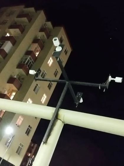 My cameras work tirelessly through the night. This multi-camera setup on a residential building ensures that the premises are monitored 24/7, acting as a strong deterrent against intruders.