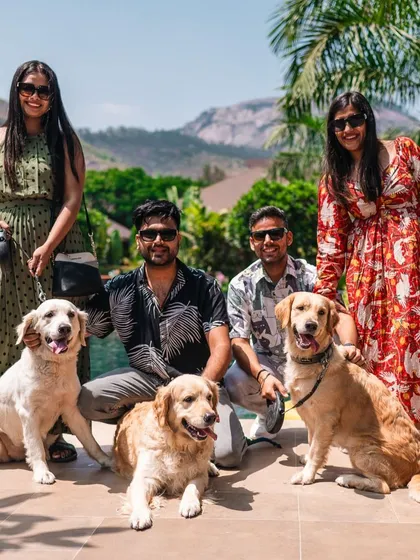 We believe that every member of the family deserves a special treat, including the furry ones. This moment from our pet-friendly brunch captures the joy of sharing a beautiful day out with your beloved pets against the stunning backdrop of Nandi Hills.