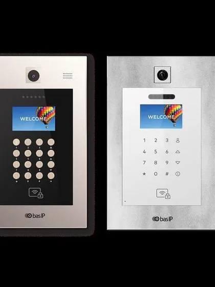 We offer a variety of outdoor video door phone units from Bas-IP to suit any architectural style. These units provide clear audio and video, keypad or card access, and are built to withstand the elements while maintaining a sleek appearance.