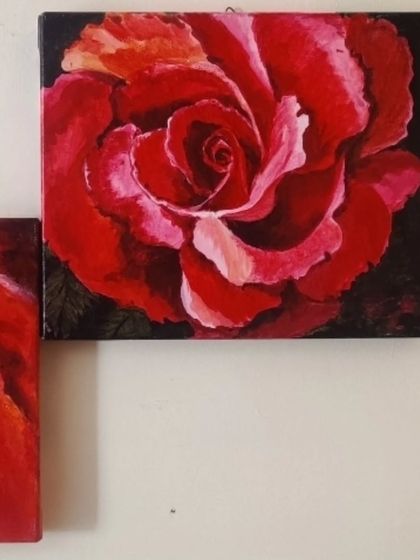 This "Twin Rose" painting found a home with someone who felt an immediate emotional connection to it. That's the magic of art.