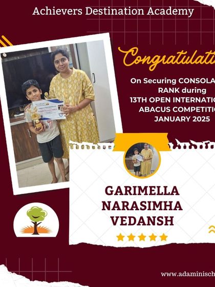 Achievers Destination Academy - Mental Math & Speed Calculation Our Star Achievers: Competition Winners & Graduates photo 41